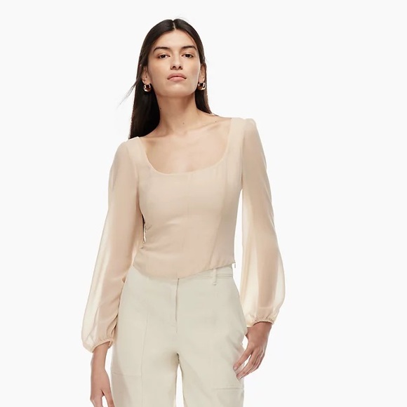 Wilfred Grace Pink Milkmaid Corset Top - Picture 5 of 6